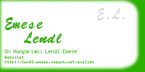 emese lendl business card